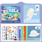 Libro de actividades con pegatinas geométricas para niños