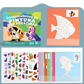 Libro de actividades con pegatinas geométricas para niños