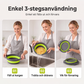 🥗 Set de 3 Escurridores Plegables con Base Escurridora – Coladores Compactos para Frutas· Pasta y Verduras