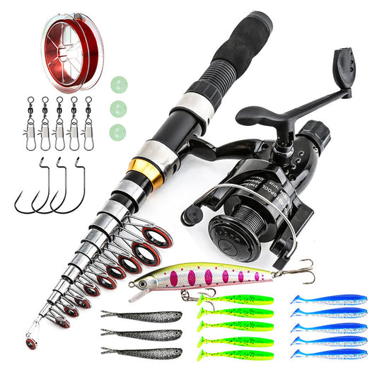 ⏳🔥¡50% DE DESCUENTO POR TIEMPO LIMITADO! ⏰Set Completo de Equipo de Pesca de Viaje y Bolsa de Transporte🎣