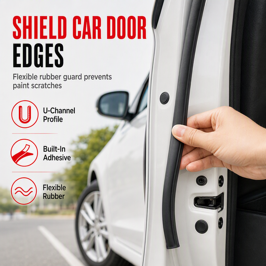 🚗 Tira protectora universal para puertas de coche 🛡️ Evita abolladuras y arañazos; fácil instalación adhesiva para todas las puertas de vehículos ✨